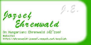 jozsef ehrenwald business card